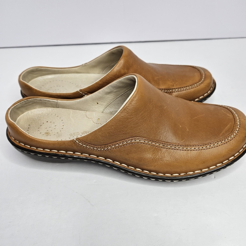 Red Wing Shoes Mules Clogs Women's‎ Size 9B Leather Upper Heel To Toe 11"